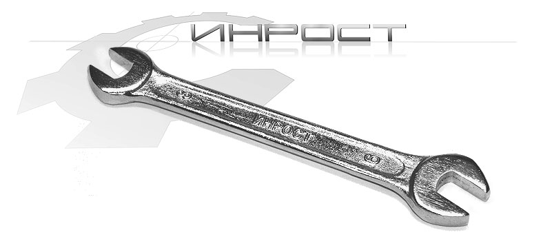 Ключ гаечный рожковый КГД 8х9 хром